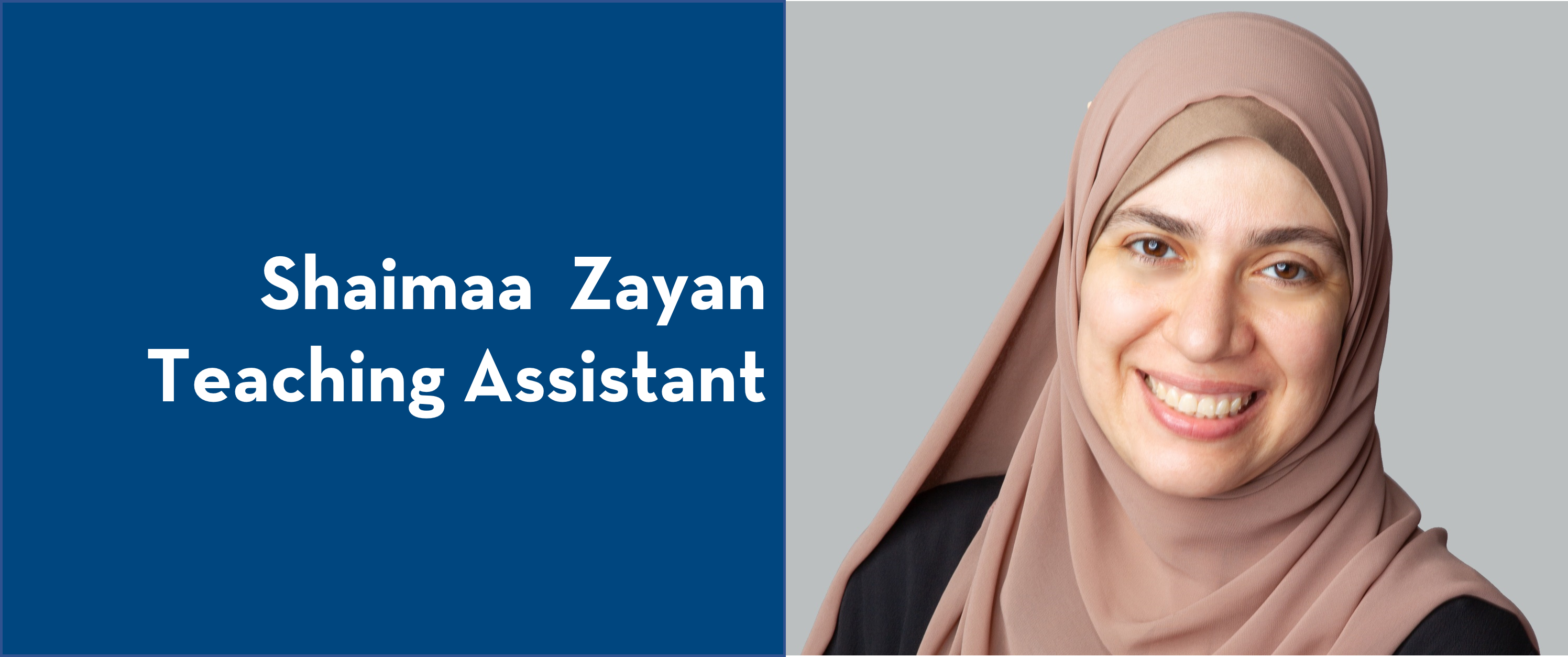 Shaimaa Zayan Teaching Assistant